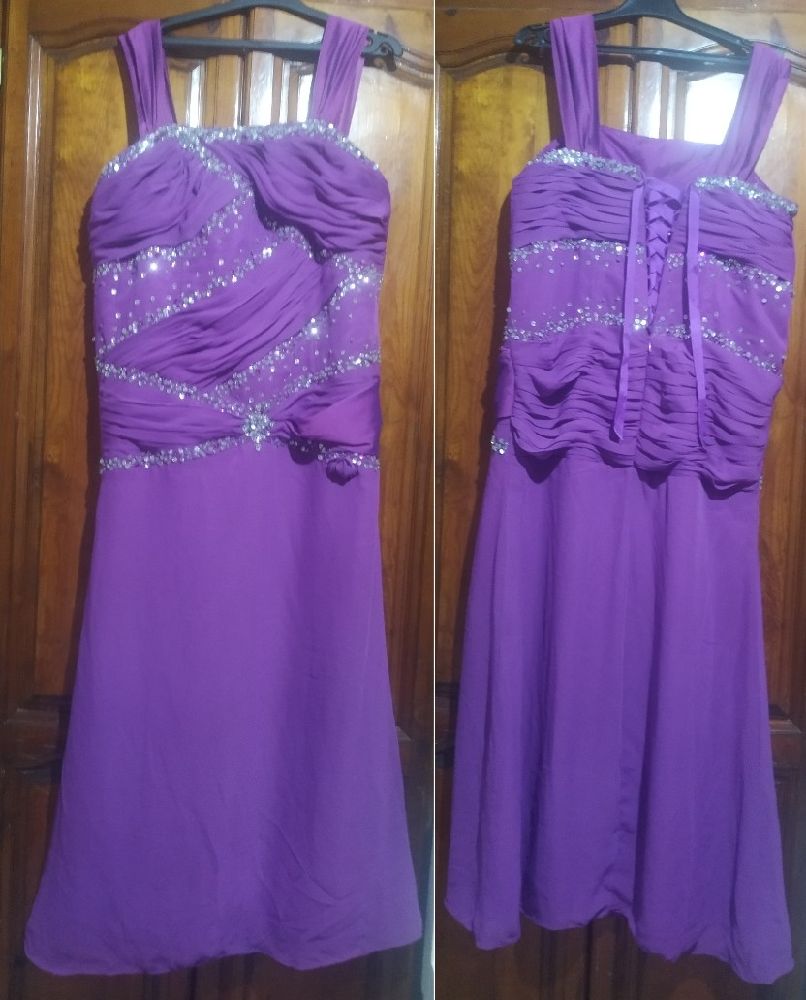 Robe soirée avec écharpe 