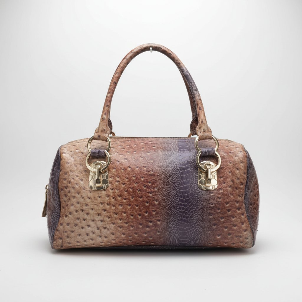 Sac Dandier peau autruche 