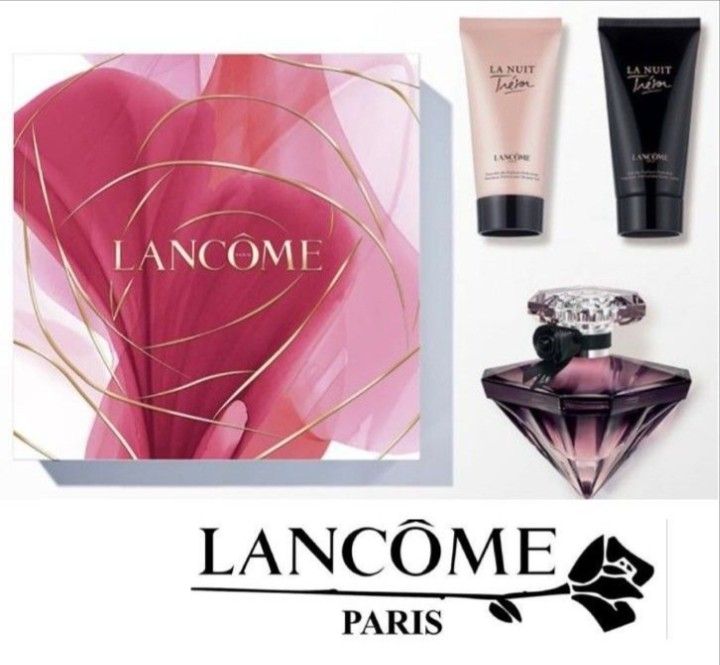 Coffret Lancome parfum 50ml, + lait 50ml+ gel douche 50ml
