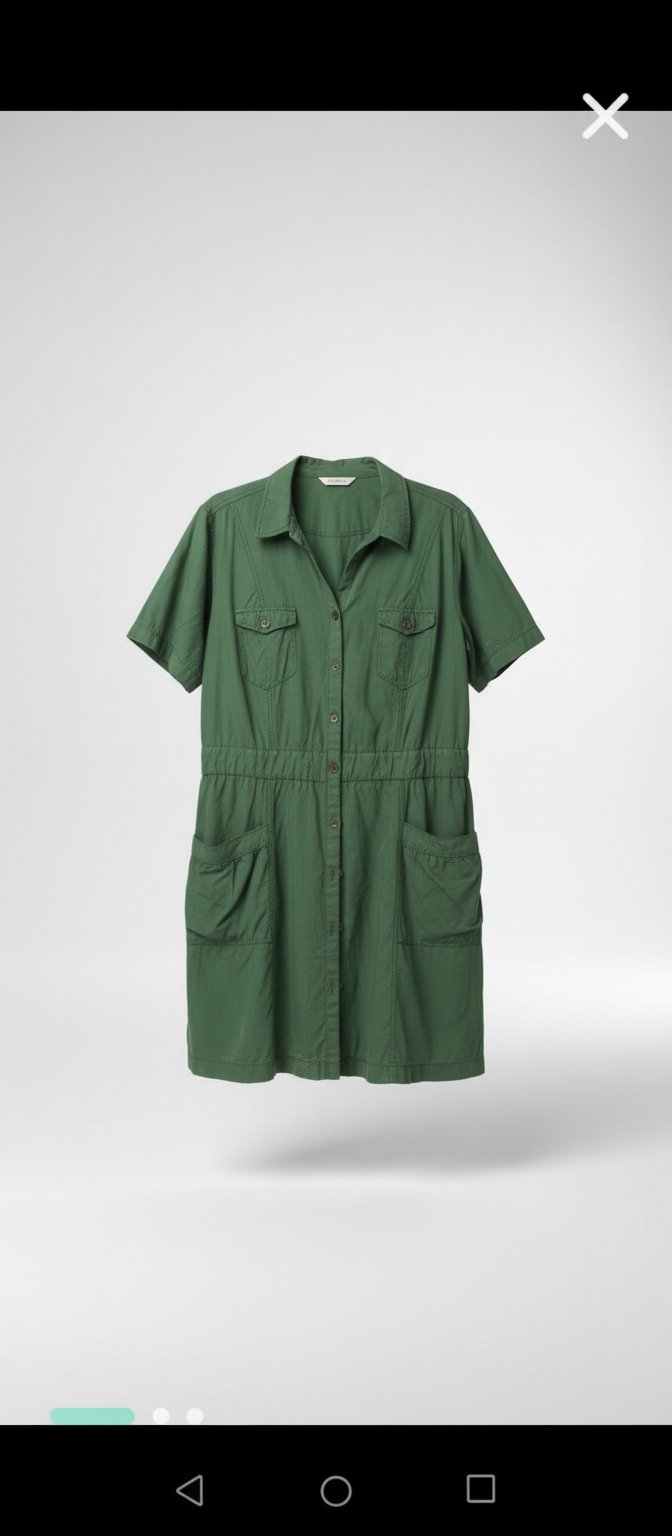 Robe chemise 💚100%cotton