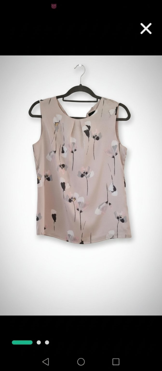 Chemisier élégant imprimé floral, satiné 