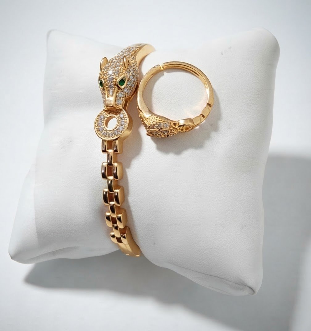 Bague et bracelet serpent 