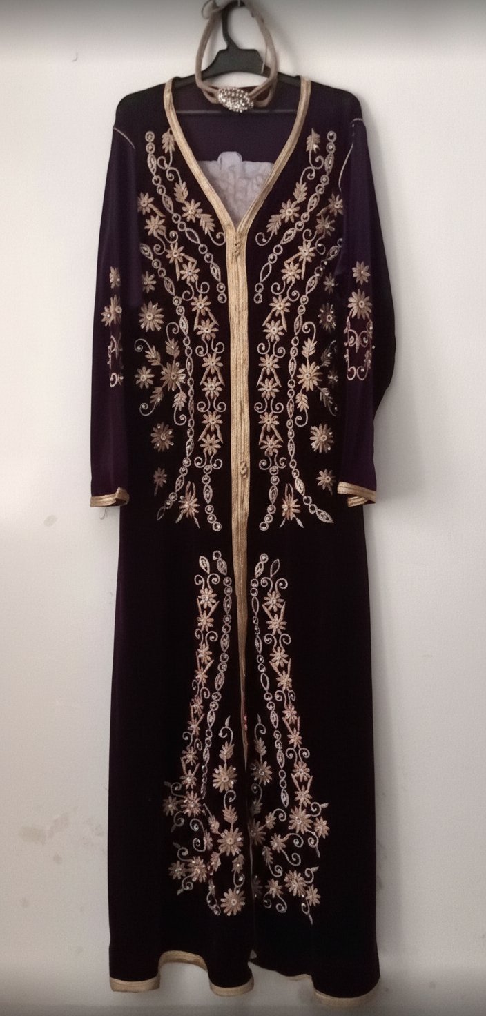 Kaftan syrien femme violet