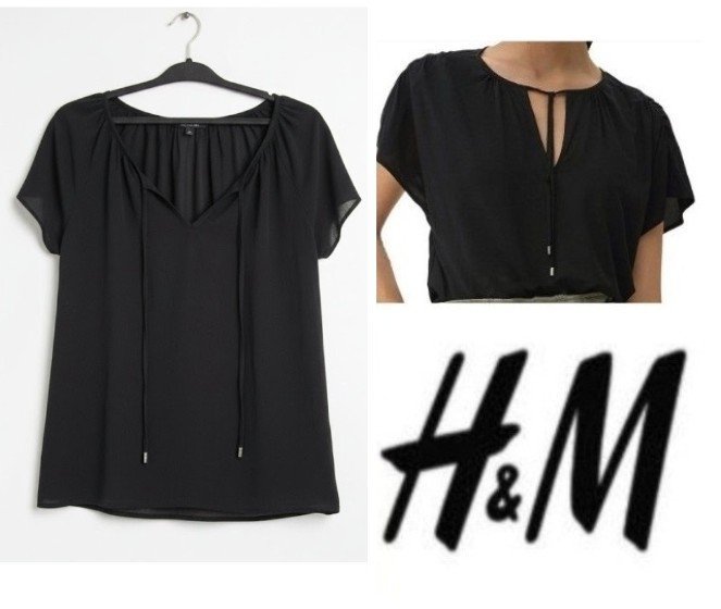 Blouse H&M transparente avec cordons de serrage