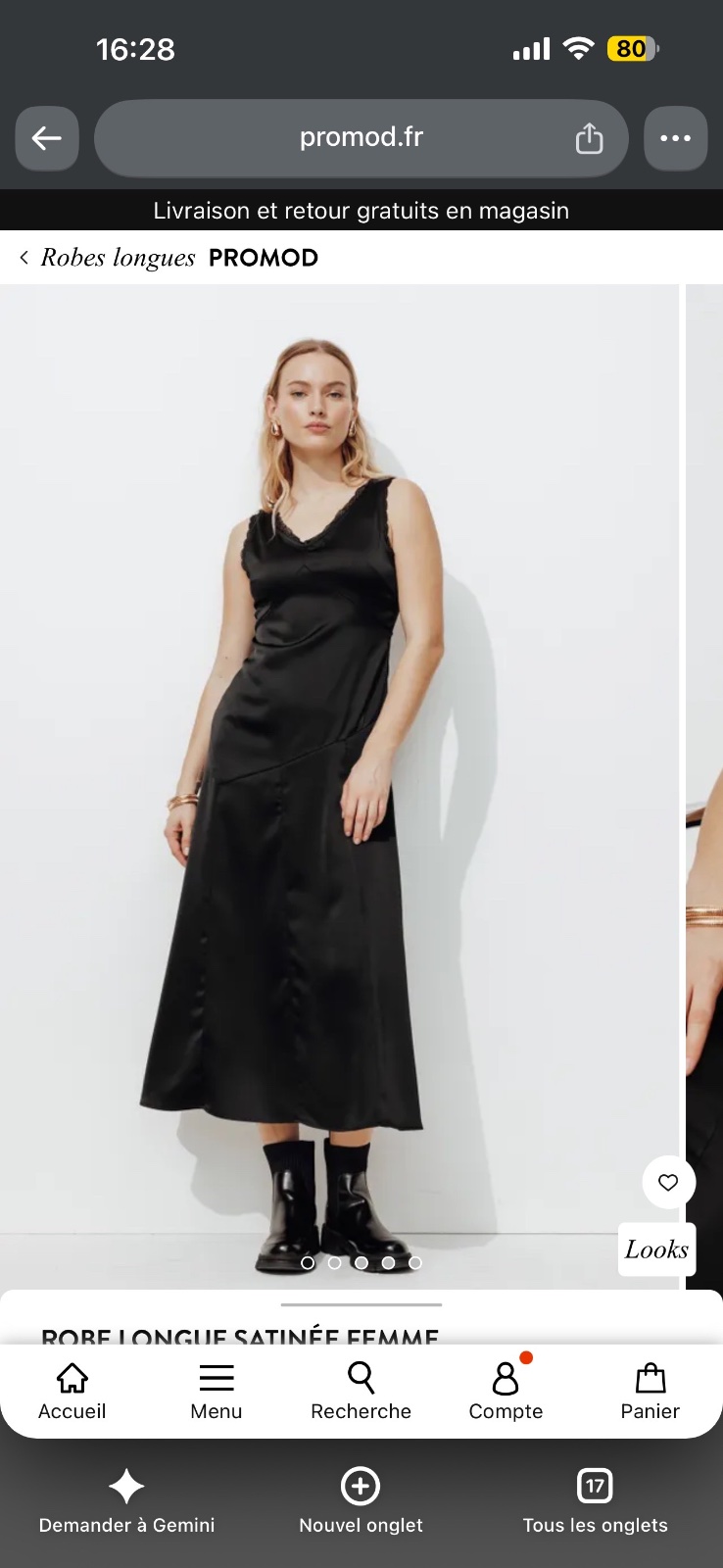 Robe satin 