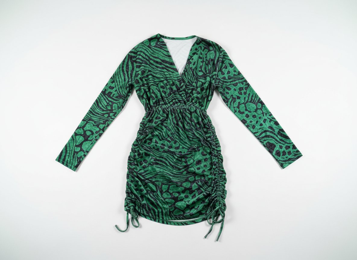Robe verte et noir