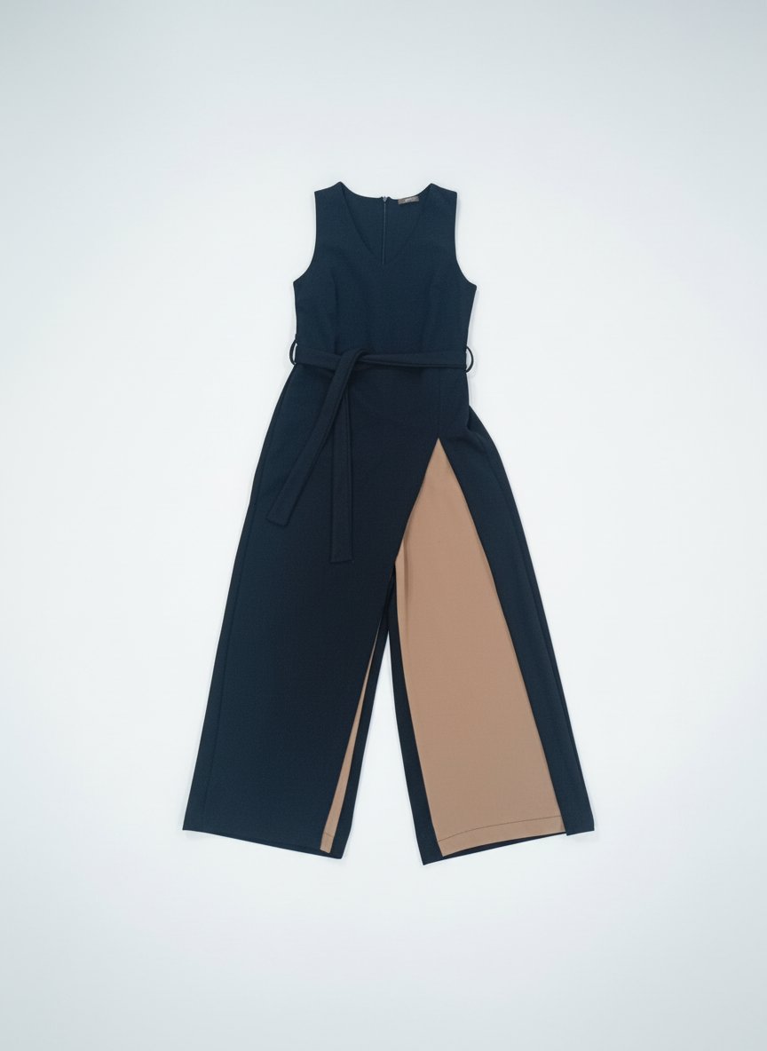 Combinaison noir et beige 