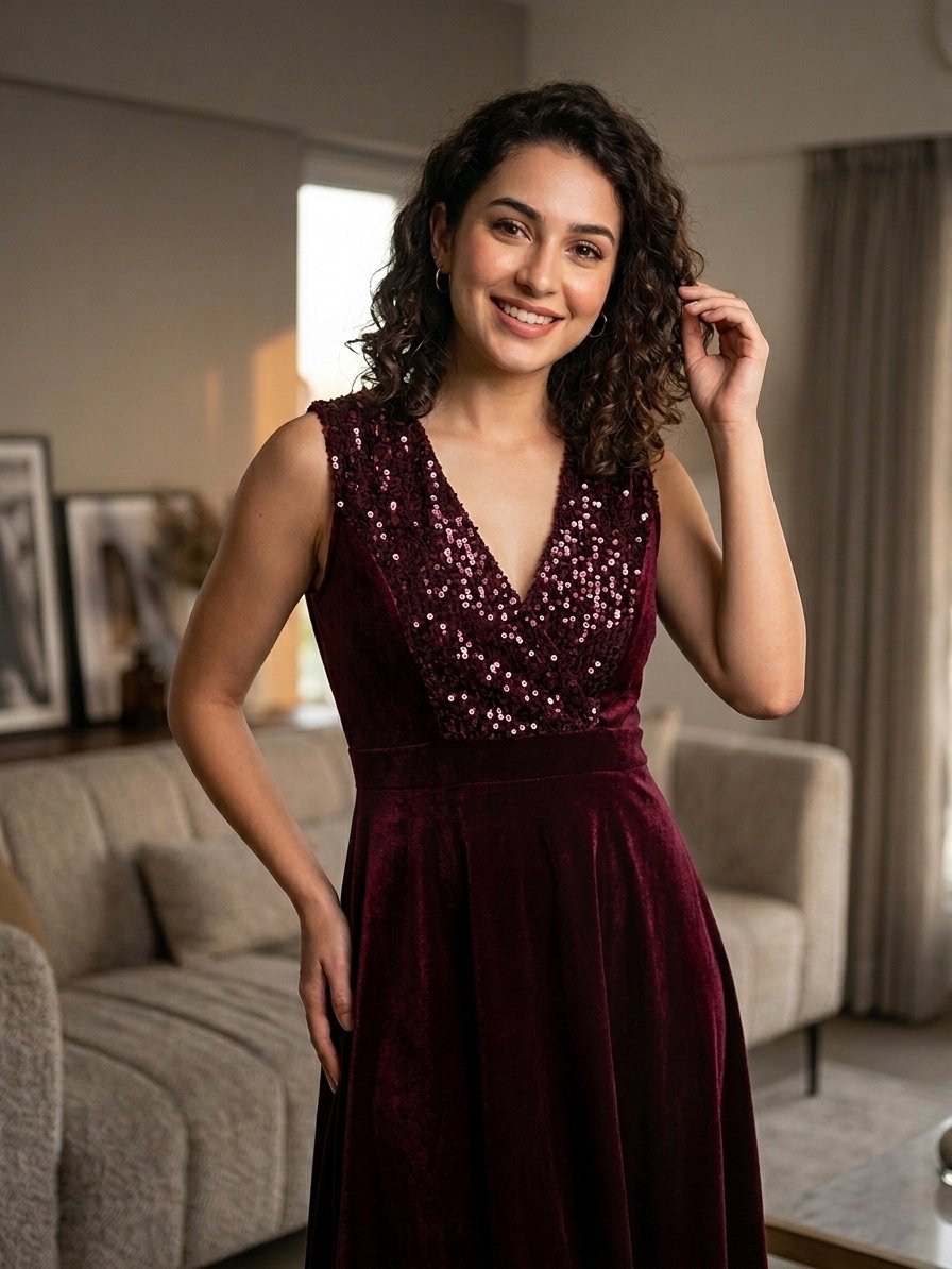 Robe velour courte