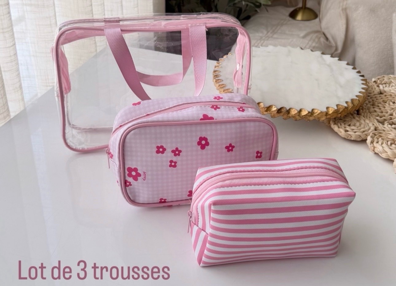 Lot de 3 trousses
