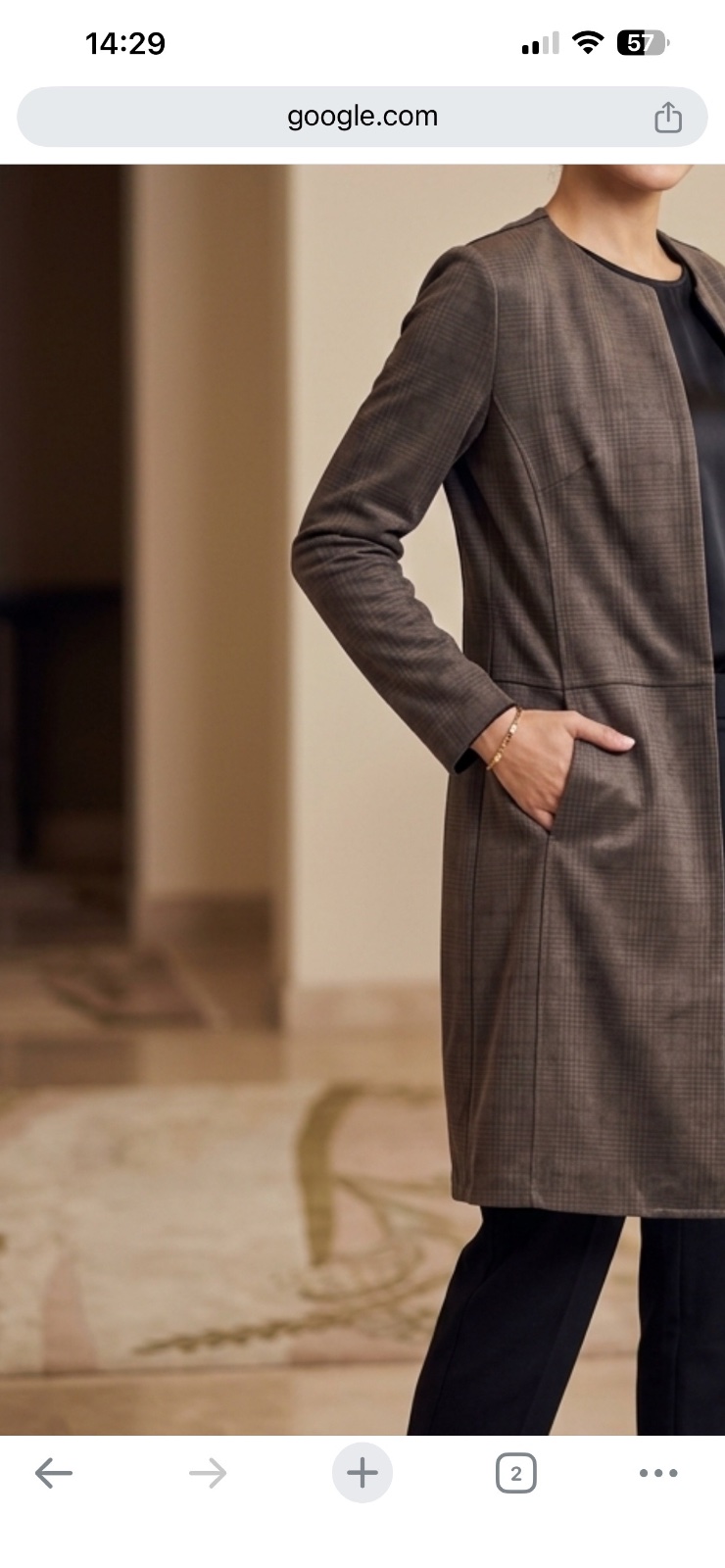Veste long ouvert 