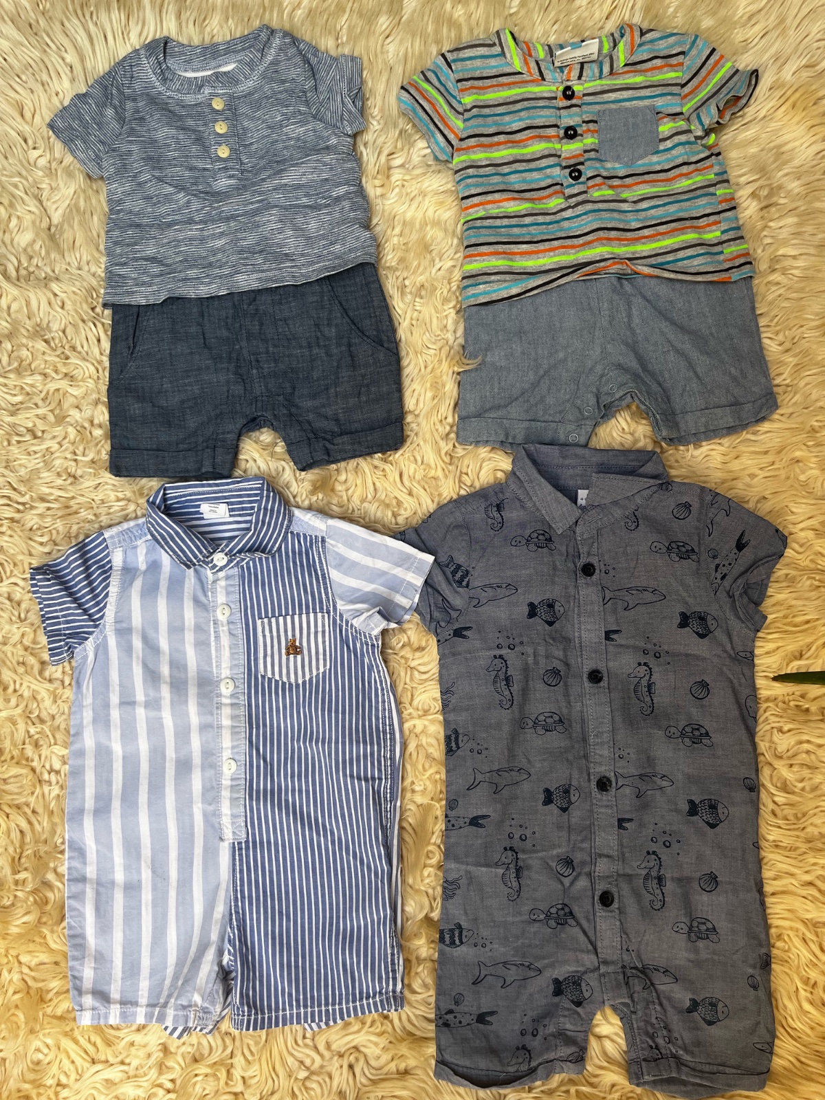 Lot combishort bebe garcon (3mois)