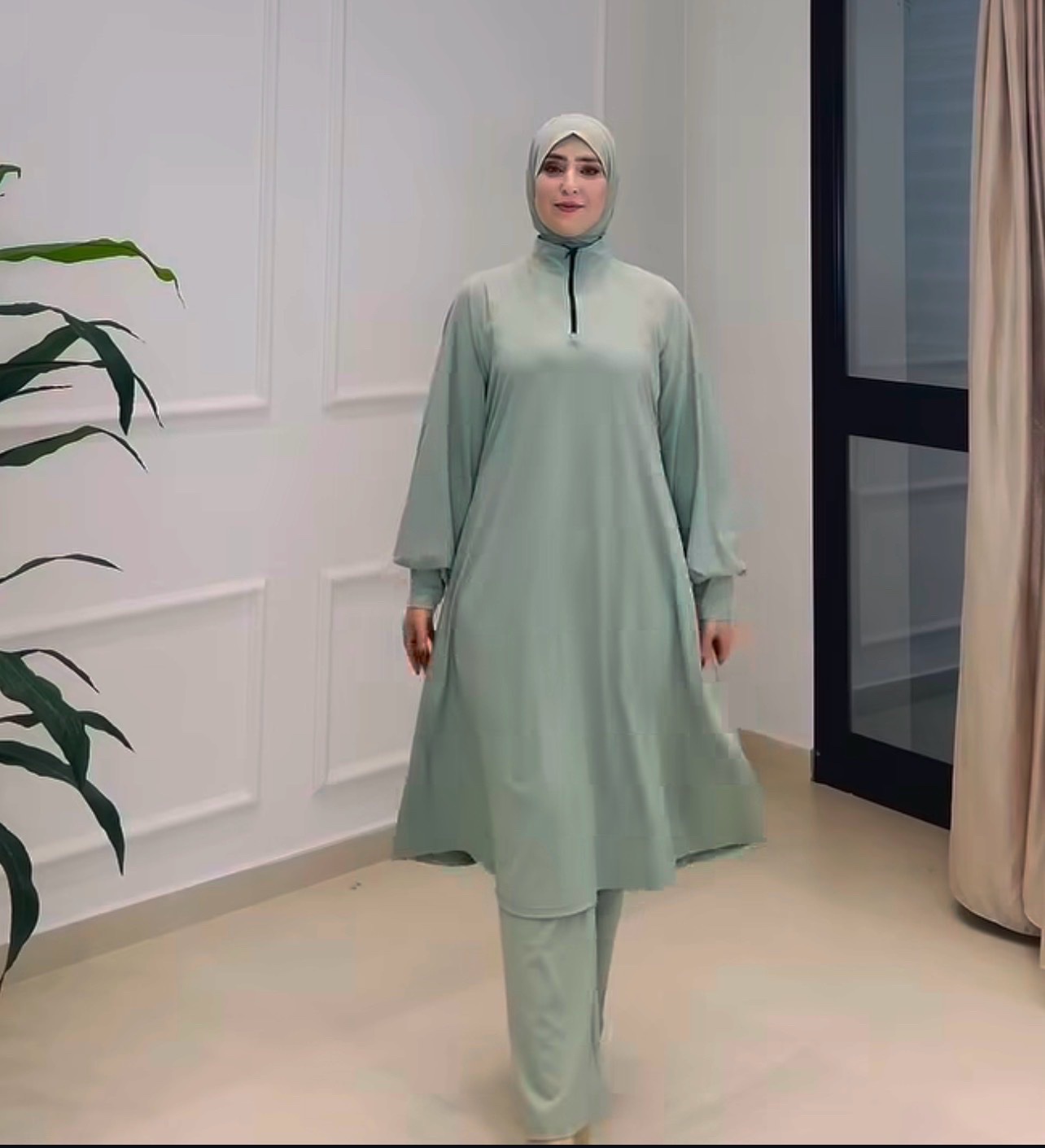 Burkini long et ample (photo réelle)