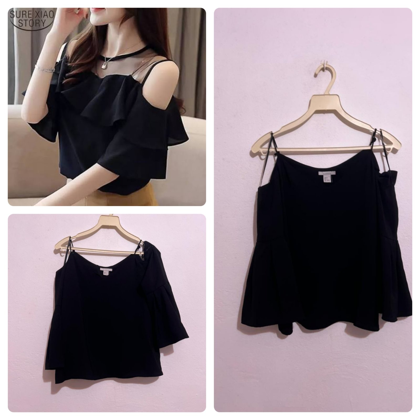 Pull “Top off-shoulder manches trois-quarts” de la marque h&m +joli cadeau 