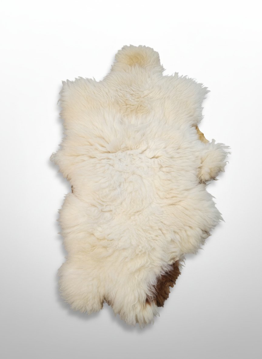 جلد علوش tapis en peau naturel du mouton 150/80 cm