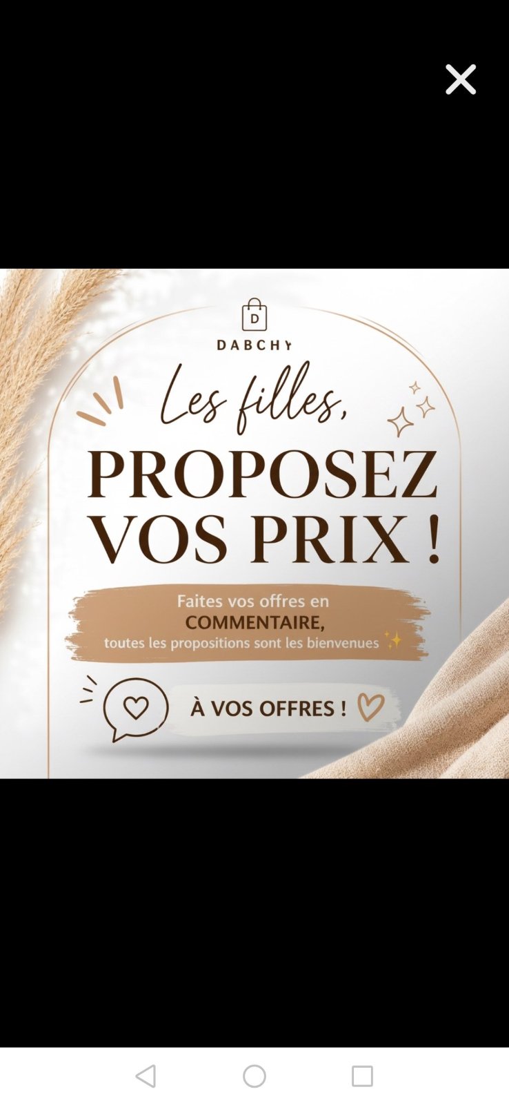 Proposez vos prix pour tous le dressing  avec un commentaire 💜 