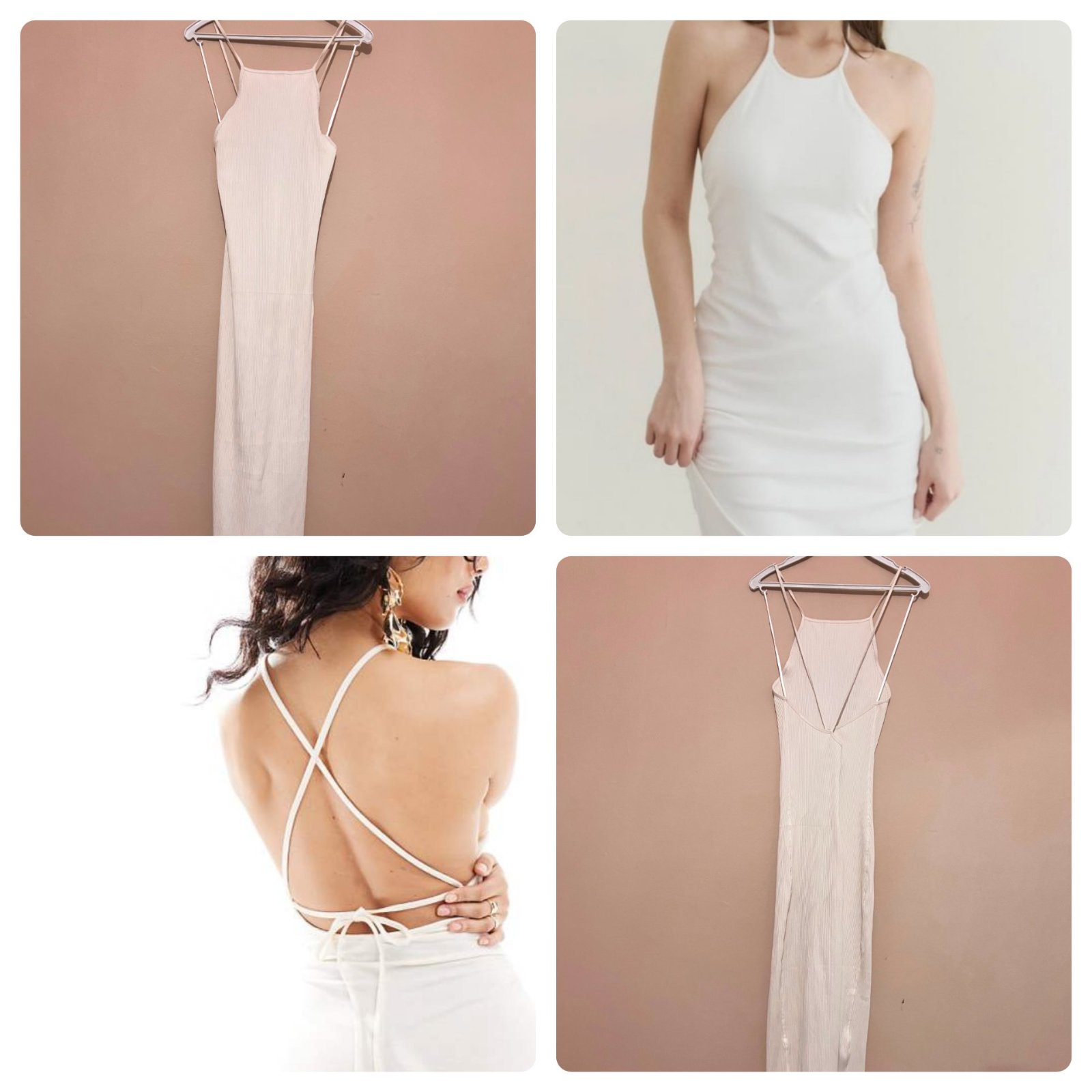 Robe zara maxi moulante blanc cassé tlabes 36 et 38 