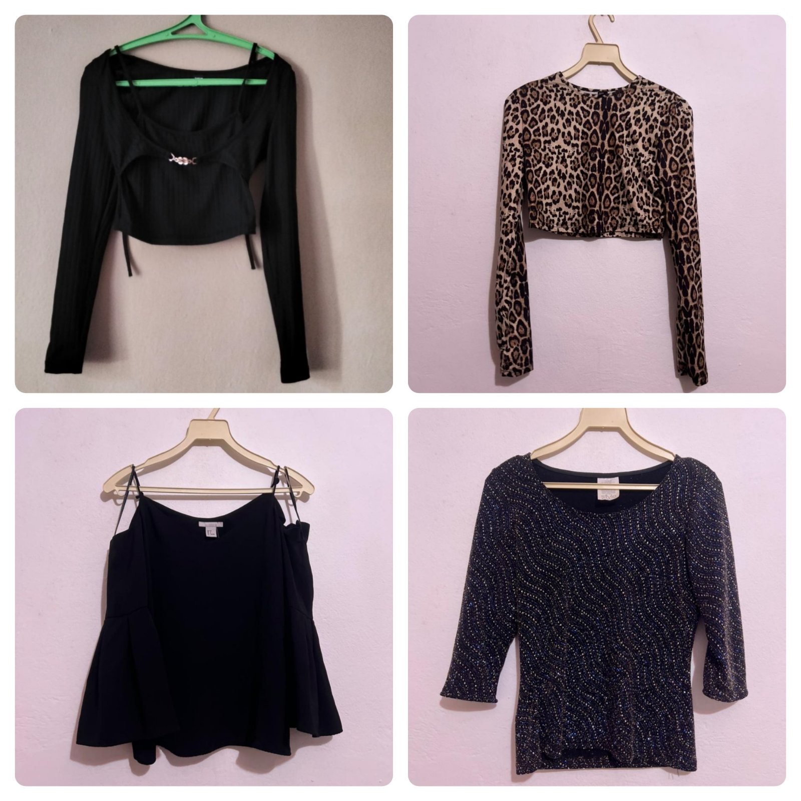 Lot de 4 crop tops 