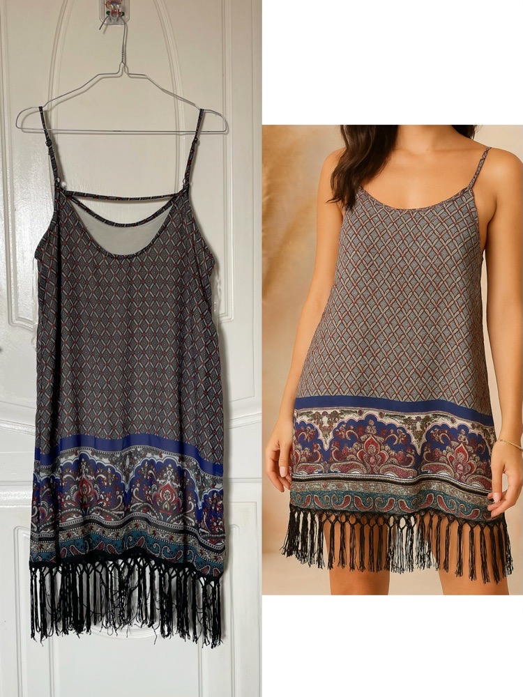 Robe taille L légère et fluide style Boho