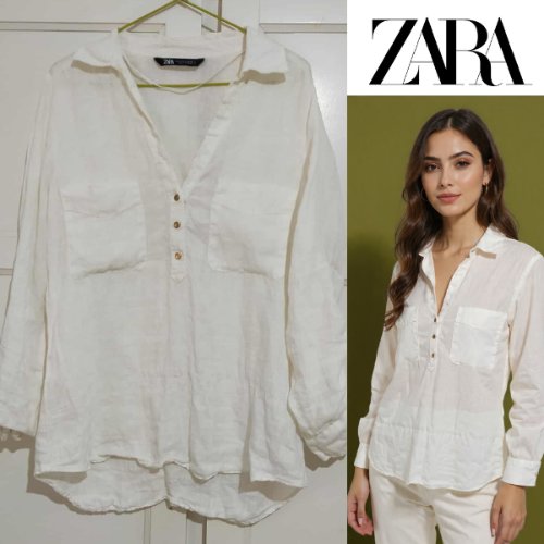 Chemise blanche 100% Lin_Zara 