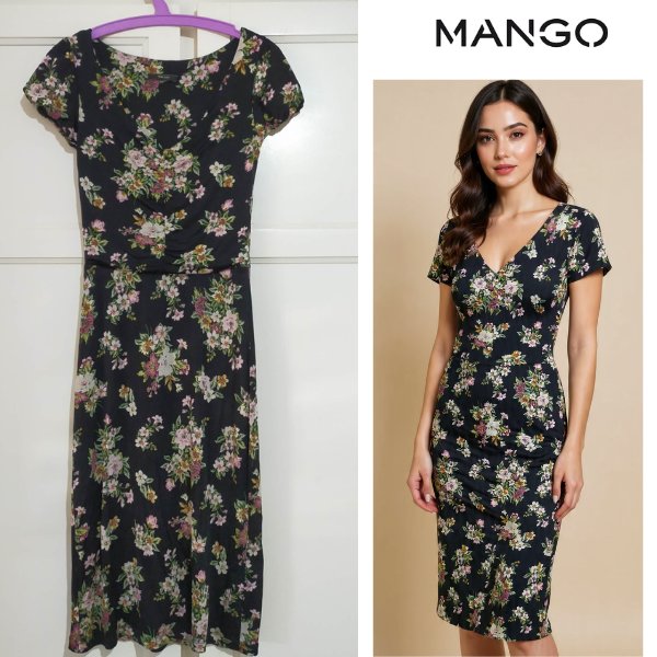  Mango Robe-Style bucolique/romantique