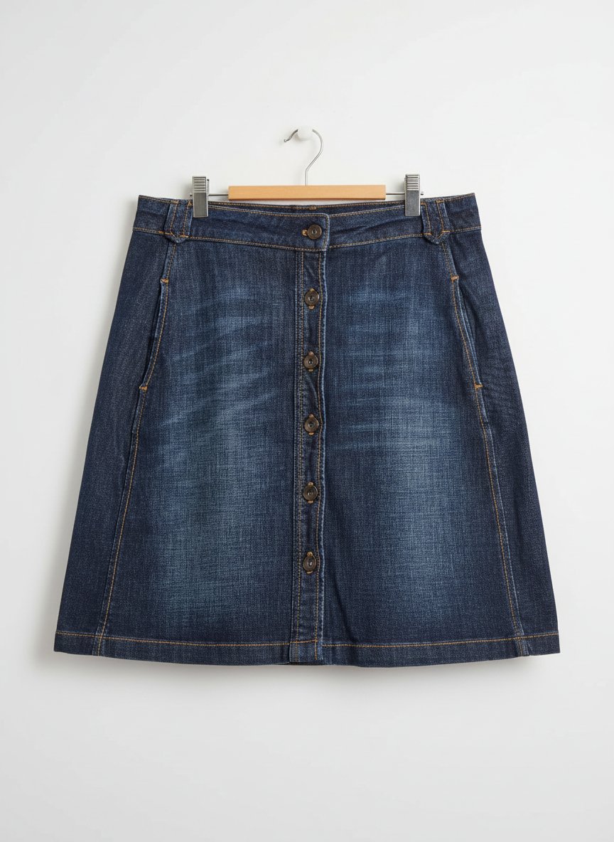 Massimo Dutti _Jupe en jeans brute