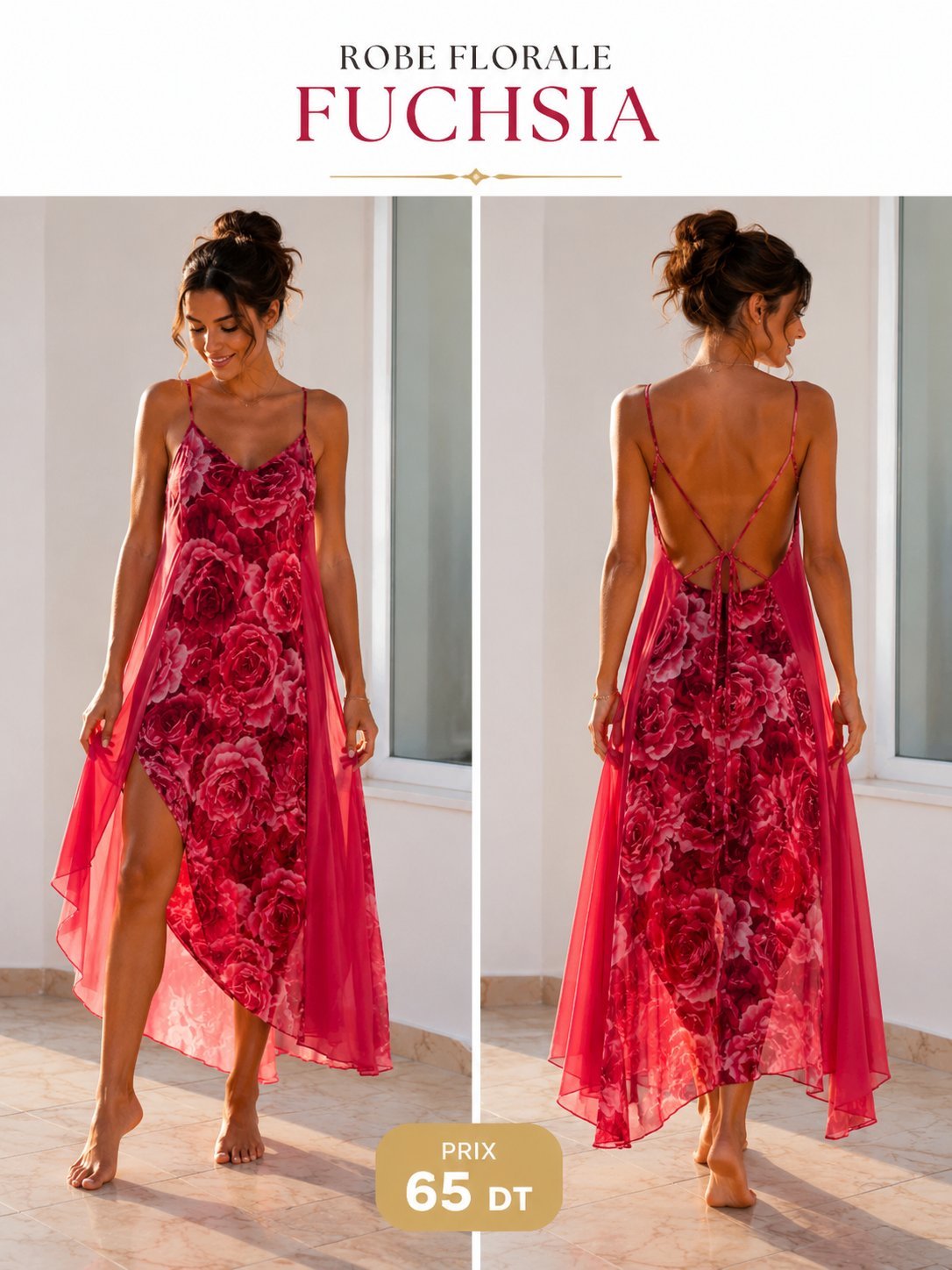 Robe Florale Fuchsia 