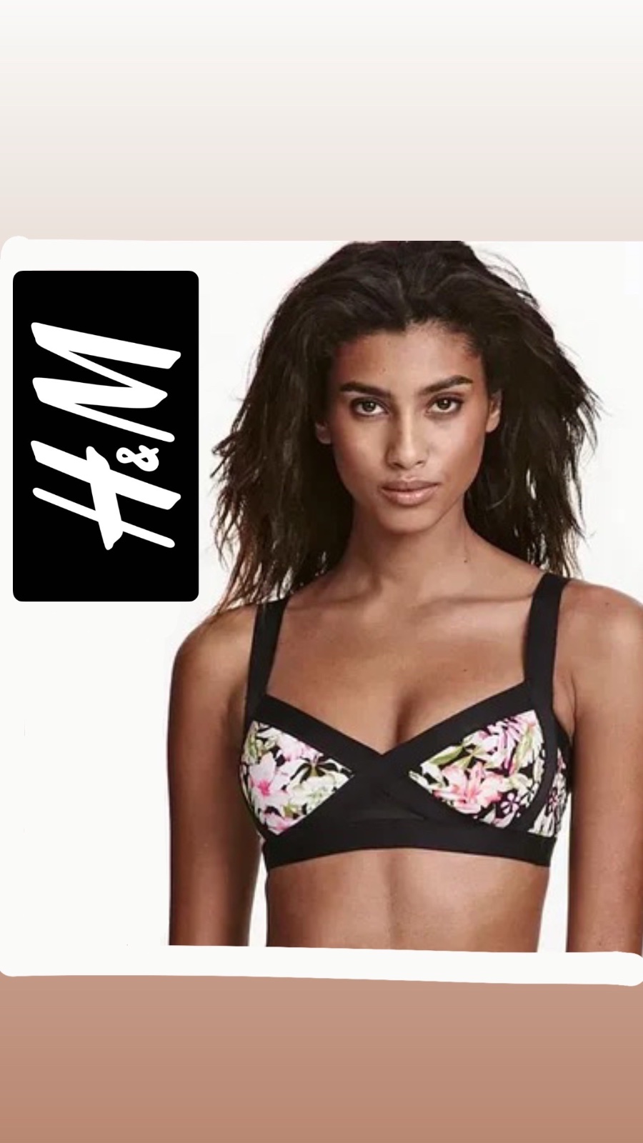 Top bikini floral H&M
