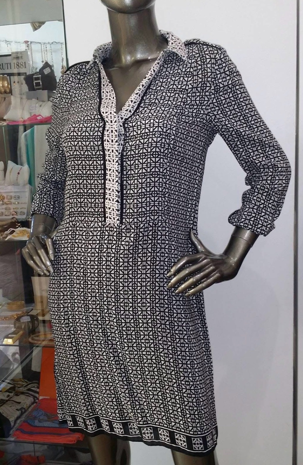 Chemise longue en soie/Robe tunique Comptoir des cotonniers