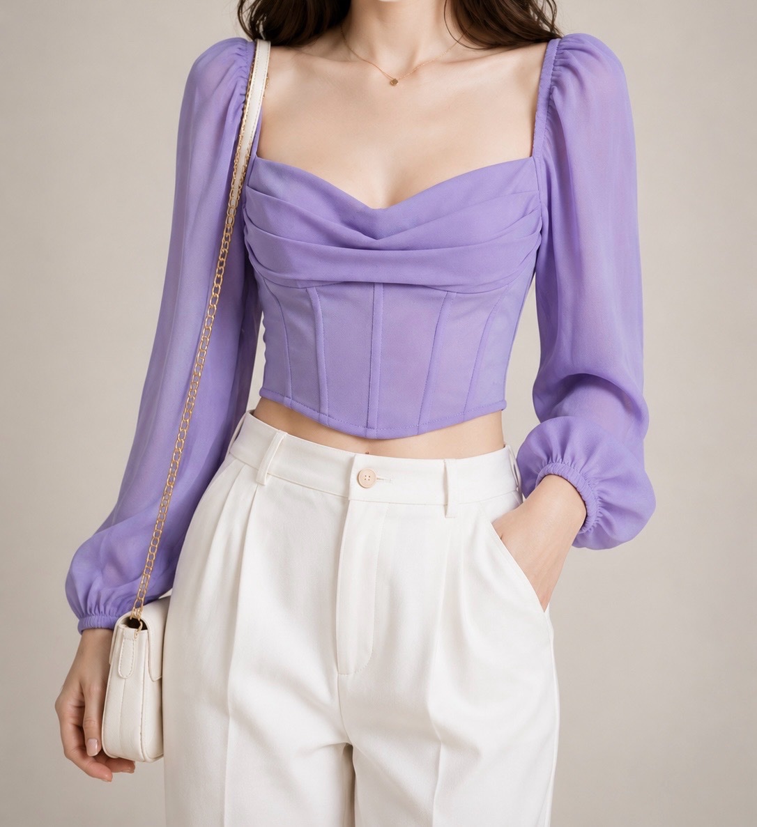 Top corset violet