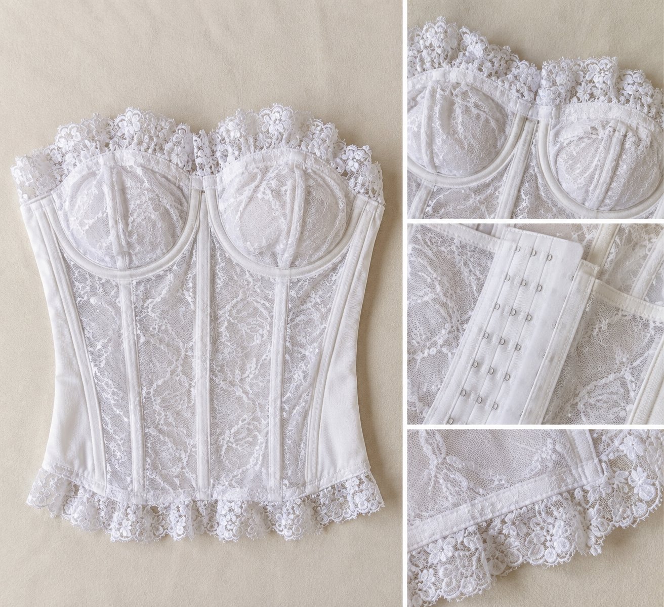 White lace corset