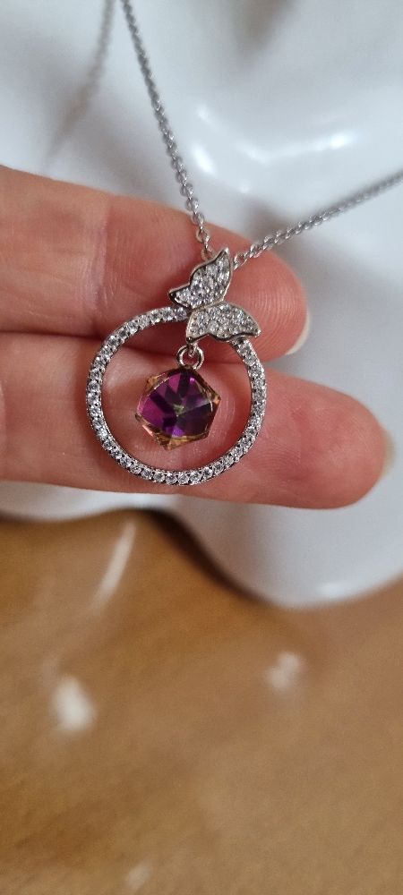 Collier 🦋 papillon platiné 