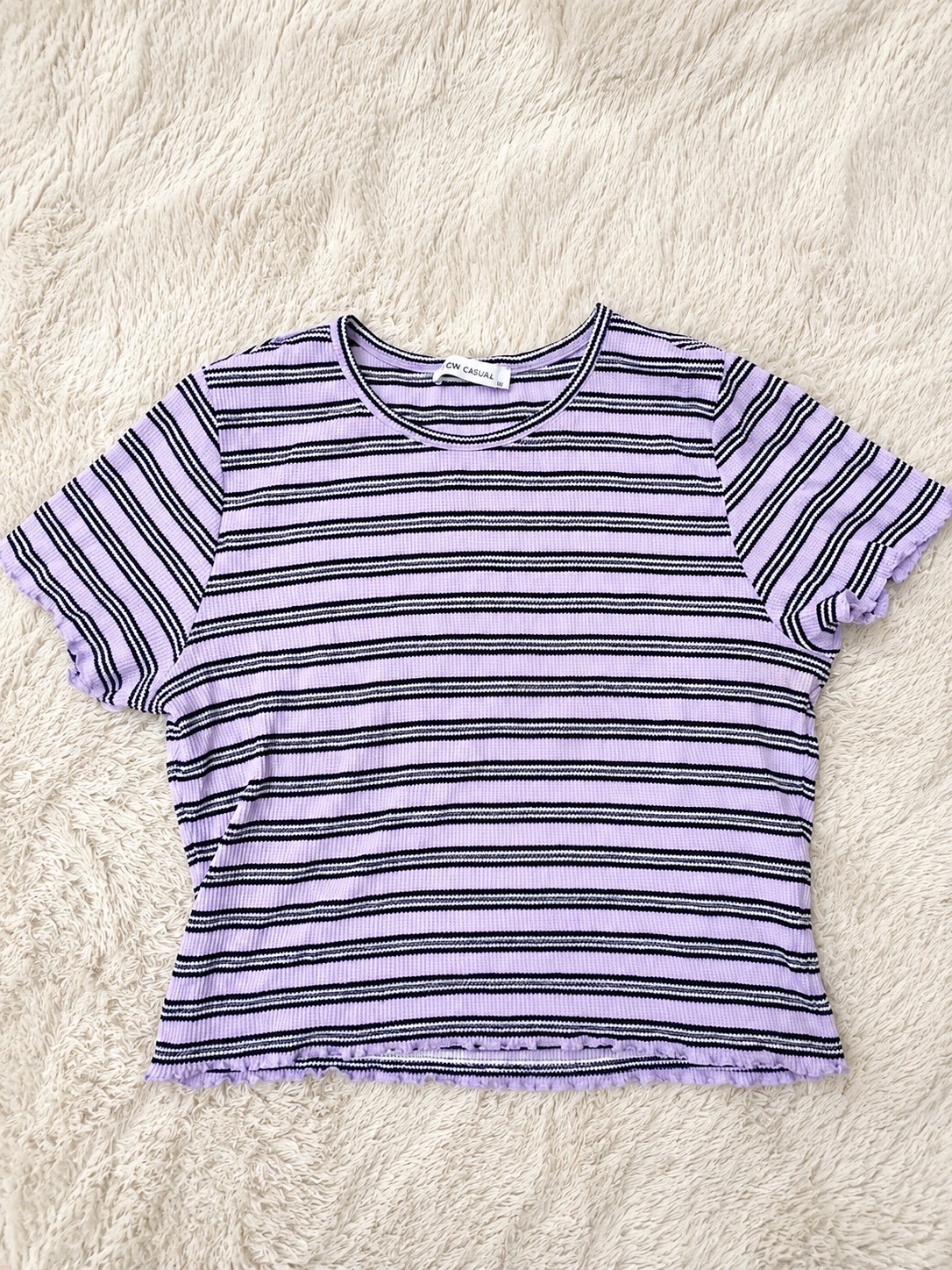 Crop top mauve b noir ylabds L fort/ XL/XXL