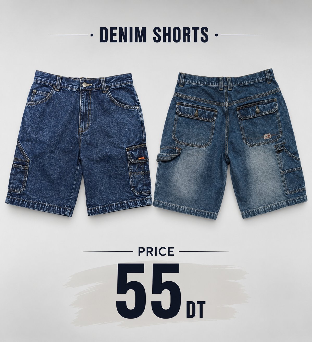 2 Shorts Denim Cargo Vintage 