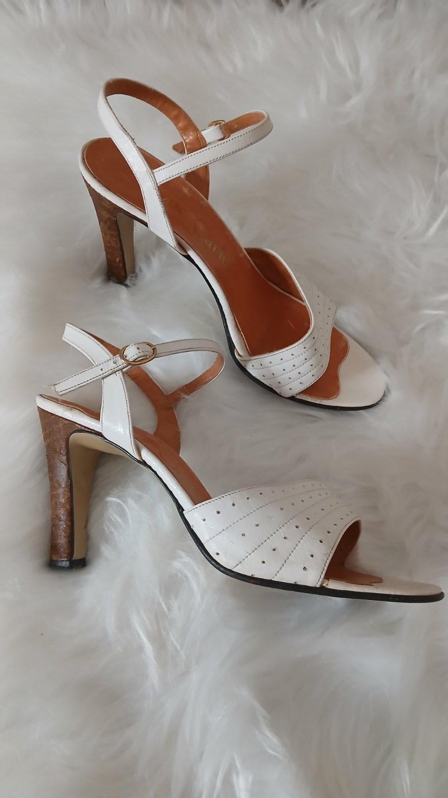 Sandale talons blanc, pointure 37