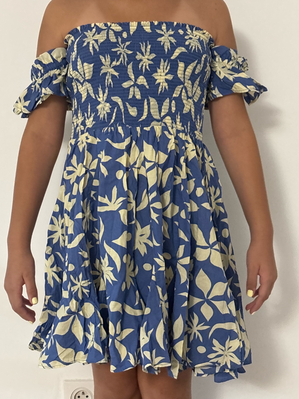 Robe bleu et blanc 