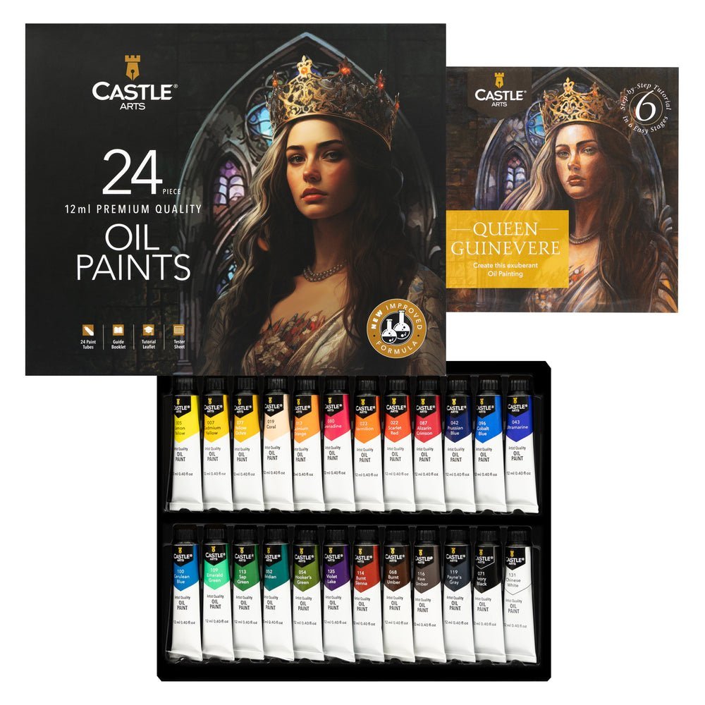 24 Piece Oil Paint Set