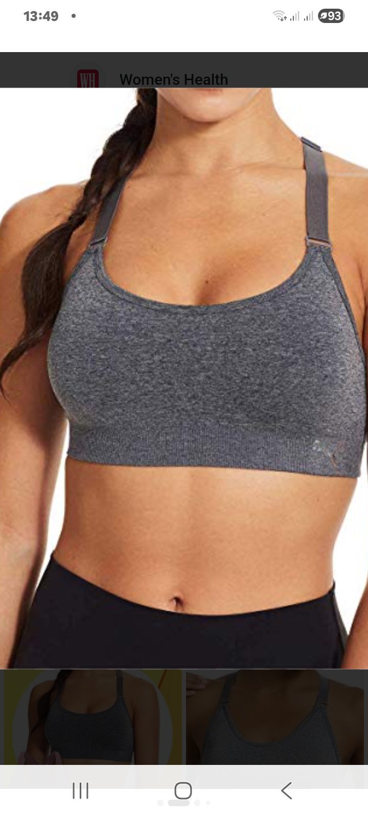 Brassière de sport  grise taille M