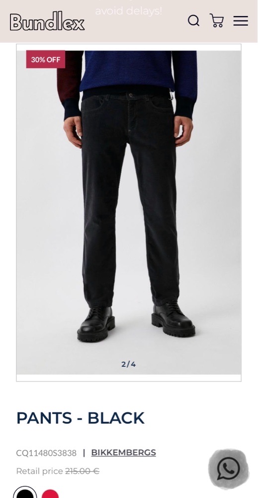 Pantalon velour BIKKEMBERGS
