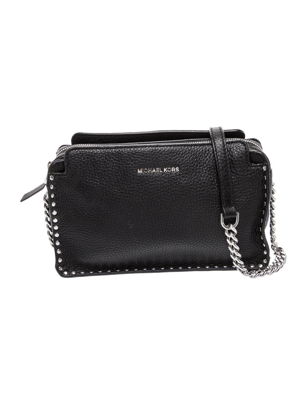 Michael Michael Kors Sac à main à bandoulière en cuir noir