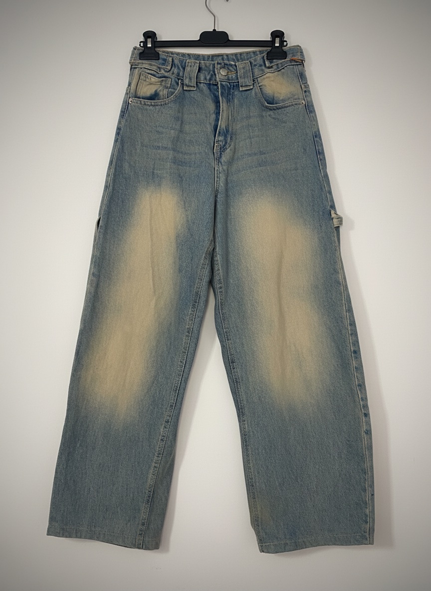 Jean bleu clair wide leg tendance