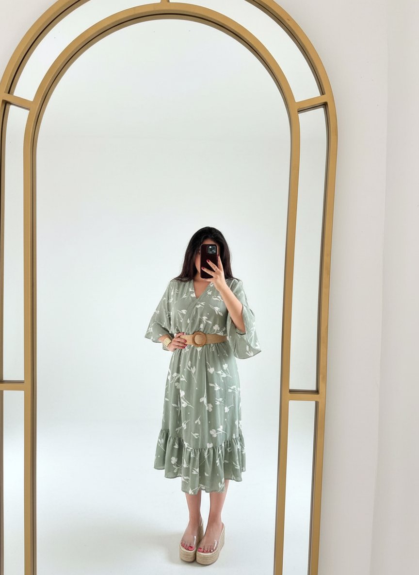 Robe mousseline  taille 44 w 46 