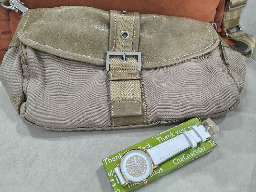 Jolie Sac Lancaster+ montre neuf cadeau 