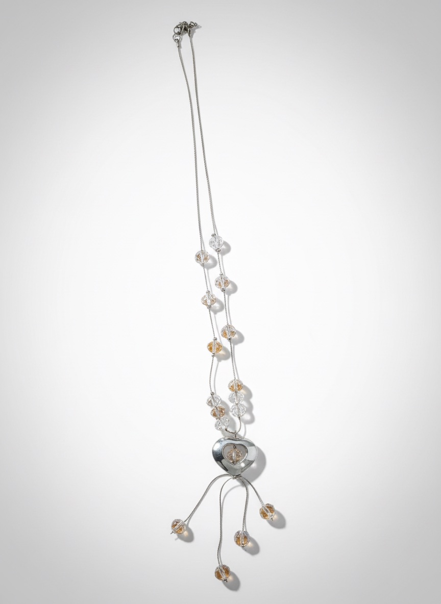 Collier argent avec un petit cœur