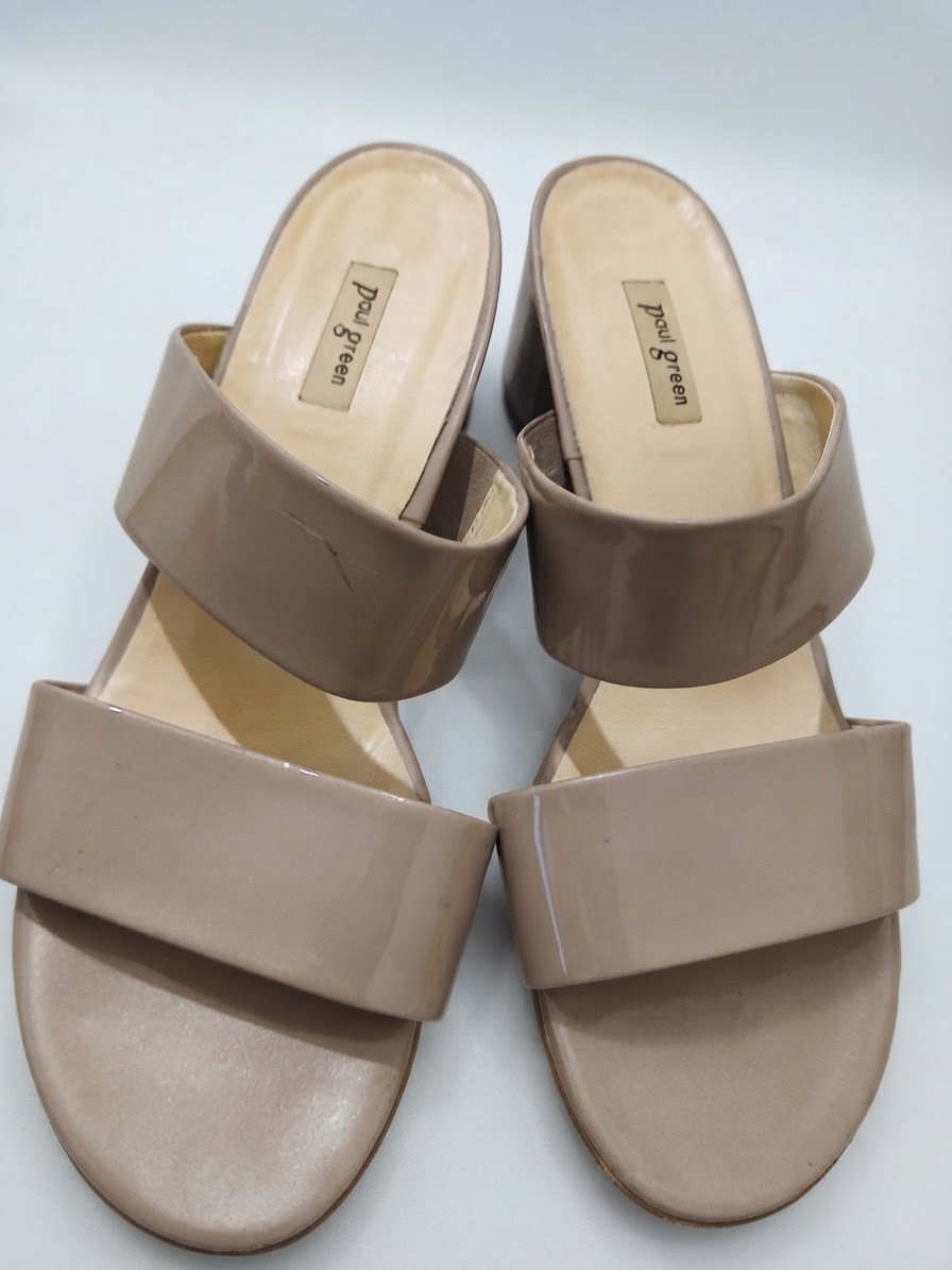 Mule femme vernide couleur  taupe