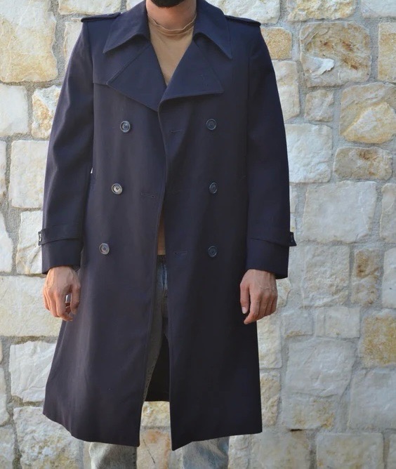 TRENCH COAT DARK BLUE POUR HOMME, ZANI CONFEZIONI, HIGH QUALITY
