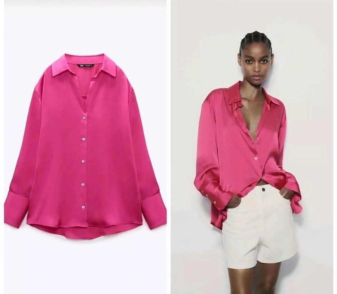 Chemise zara rose fushia