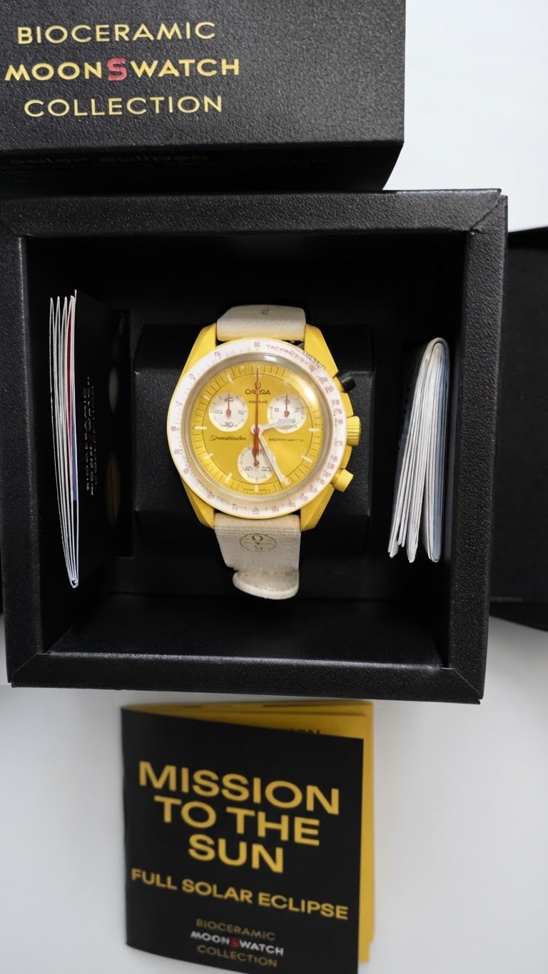 Omega x Swatch MoonSwatch Mission to the Sun Solar Eclipse Spain Exclusive