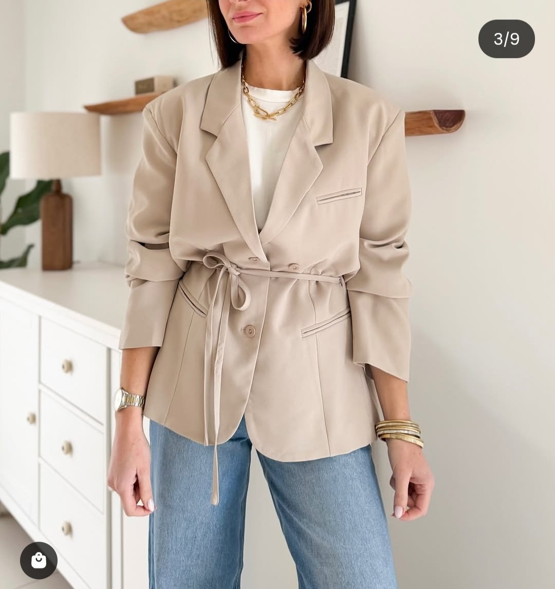 Veste blazer h&m blanc cassé