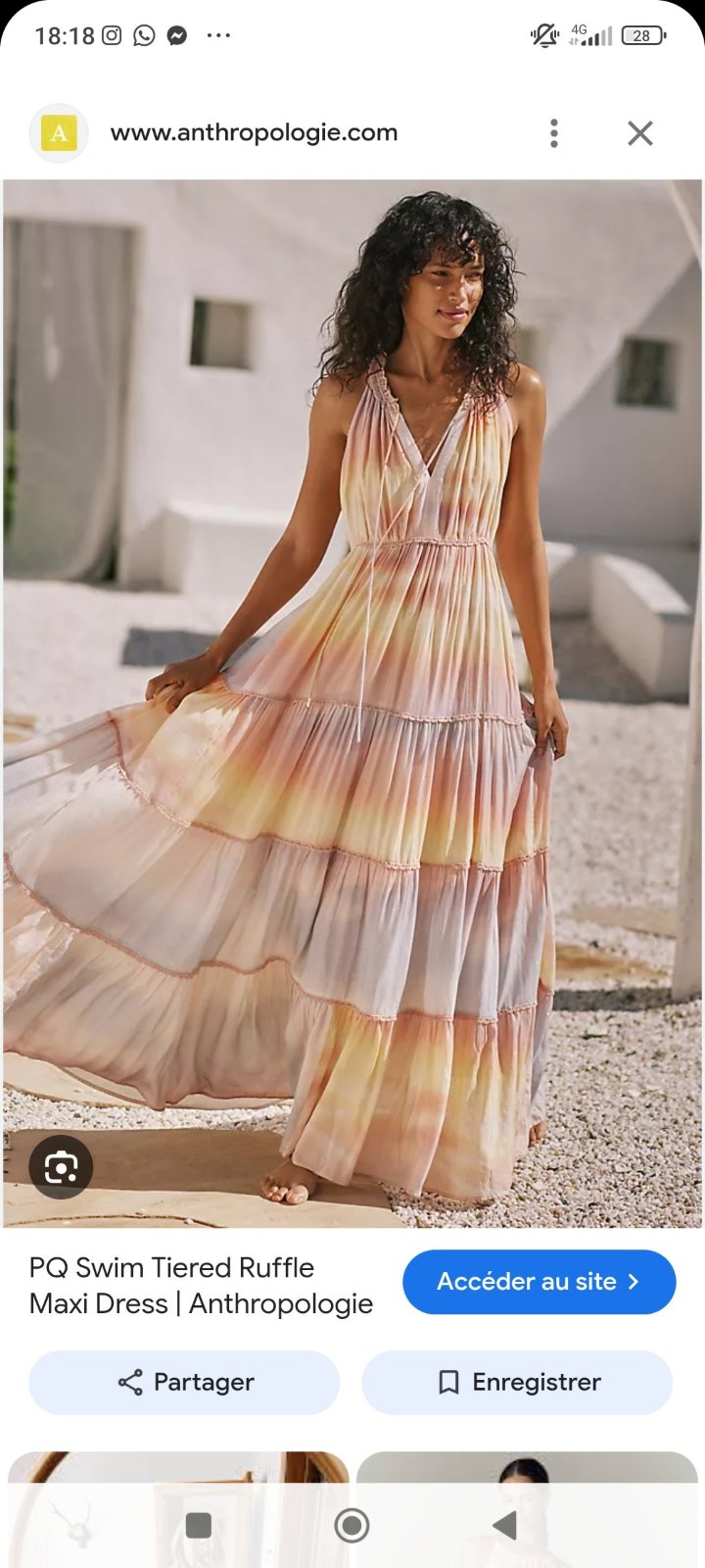 Robe maxi multicolore 