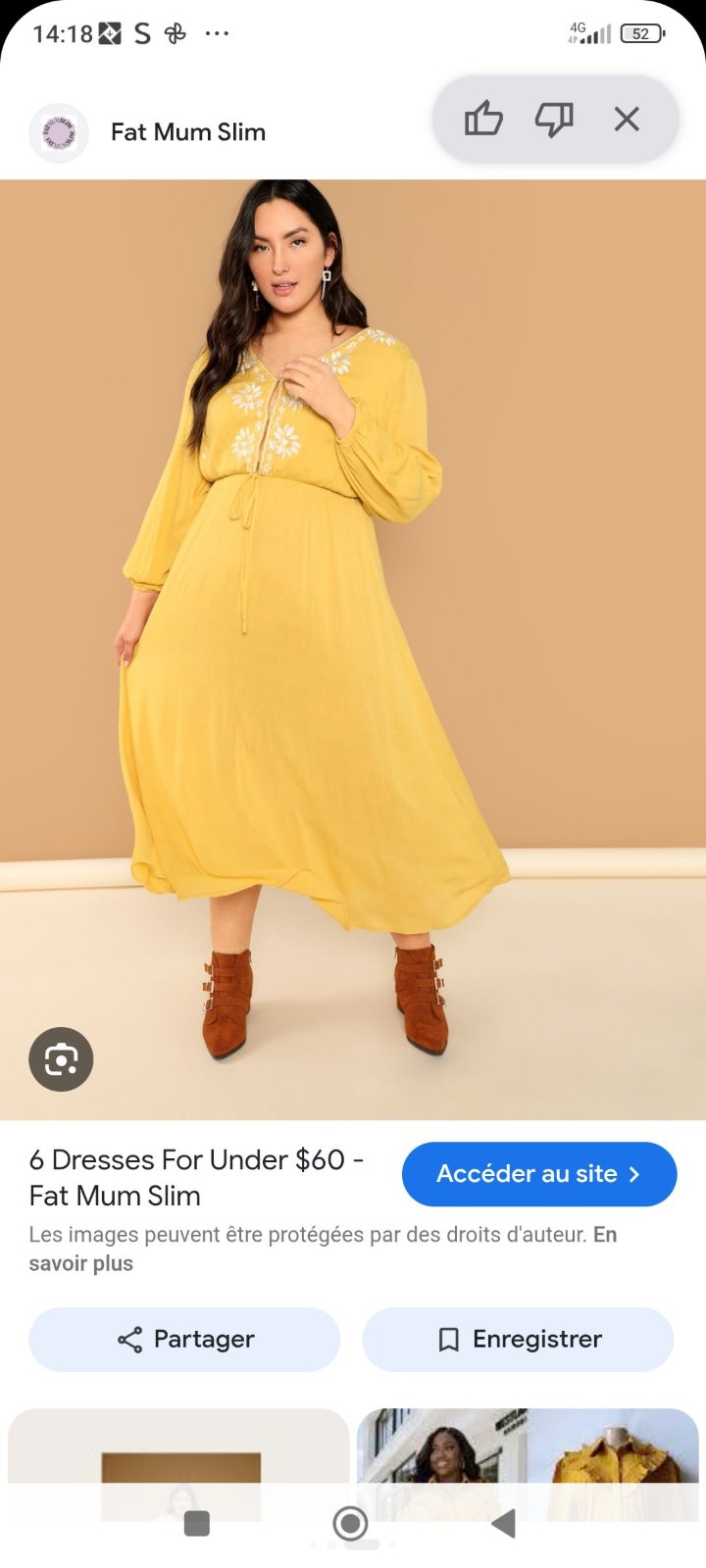 Robe shein jaune 